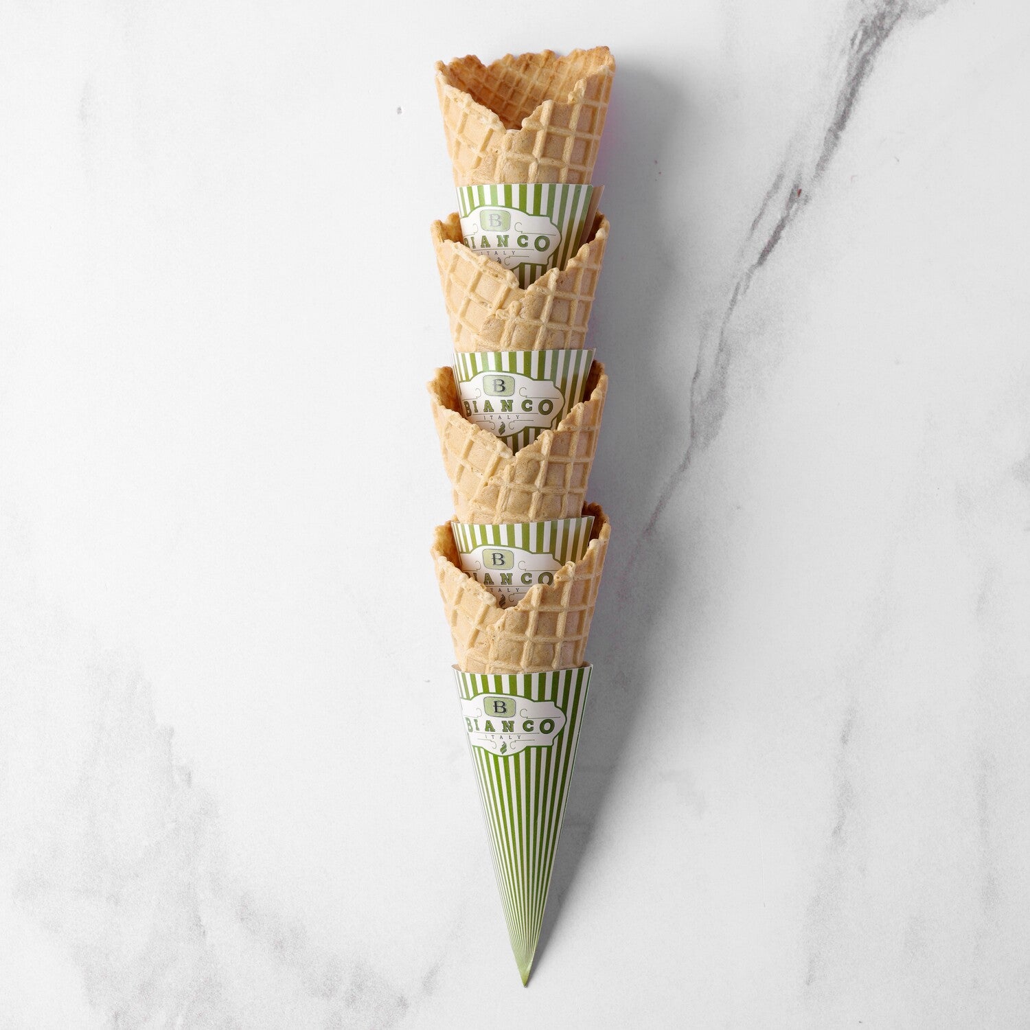 Hand-Rolled Waffle Cones (4 Cones)